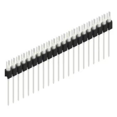 Pin header, 21 pole, pitch 2.54 mm, straight, black, MK 08 21 Z - 1
