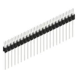 Pin header, 22 pole, pitch 2.54 mm, straight, black, MK 08 22 Z