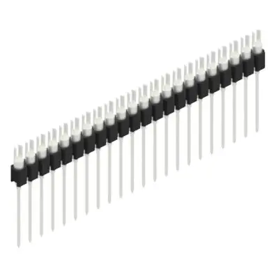 Pin header, 22 pole, pitch 2.54 mm, straight, black, MK 08 22 Z - 1