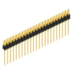 Pin header, 23 pole, pitch 2.54 mm, straight, black, MK 08 23 G