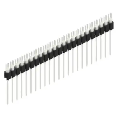 Pin header, 23 pole, pitch 2.54 mm, straight, black, MK 08 23 Z - 1