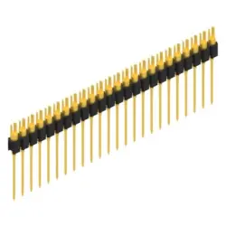 Pin header, 24 pole, pitch 2.54 mm, straight, black, MK 08 24 G