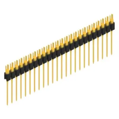 Pin header, 24 pole, pitch 2.54 mm, straight, black, MK 08 24 G - 1