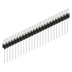 Pin header, 24 pole, pitch 2.54 mm, straight, black, MK 08 24 Z