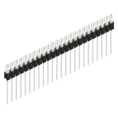 Pin header, 24 pole, pitch 2.54 mm, straight, black, MK 08 24 Z - 1