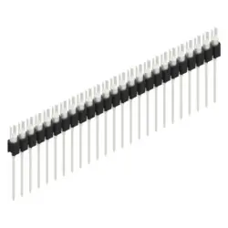 Pin header, 25 pole, pitch 2.54 mm, straight, black, MK 08 25 Z