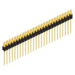 Pin header, 26 pole, pitch 2.54 mm, straight, black, MK 08 26 G