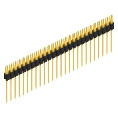 Pin header, 26 pole, pitch 2.54 mm, straight, black, MK 08 26 G - 1