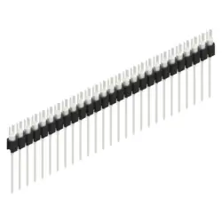 Pin header, 27 pole, pitch 2.54 mm, straight, black, MK 08 27 Z