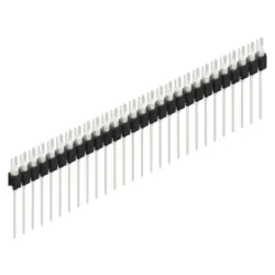Pin header, 28 pole, pitch 2.54 mm, straight, black, MK 08 28 Z
