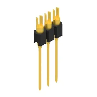 Pin header, 3 pole, pitch 2.54 mm, straight, black, MK 08 3 G - 1