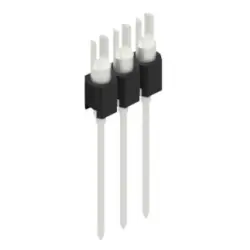 Pin header, 3 pole, pitch 2.54 mm, straight, black, MK 08 3 Z