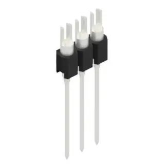 Pin header, 3 pole, pitch 2.54 mm, straight, black, MK 08 3 Z - 1