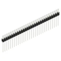 Pin header, 30 pole, pitch 2.54 mm, straight, black, MK 08 30 Z