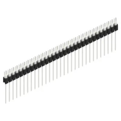 Pin header, 31 pole, pitch 2.54 mm, straight, black, MK 08 31 Z - 1