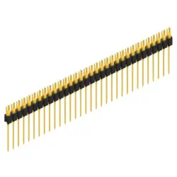 Pin header, 32 pole, pitch 2.54 mm, straight, black, MK 08 32 G
