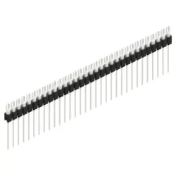 Pin header, 32 pole, pitch 2.54 mm, straight, black, MK 08 32 Z