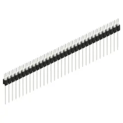 Pin header, 33 pole, pitch 2.54 mm, straight, black, MK 08 33 Z