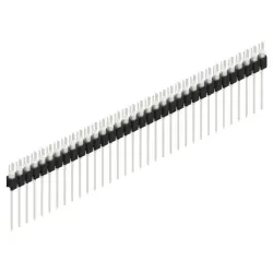 Pin header, 34 pole, pitch 2.54 mm, straight, black, MK 08 34 Z