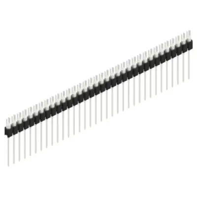 Pin header, 34 pole, pitch 2.54 mm, straight, black, MK 08 34 Z - 1