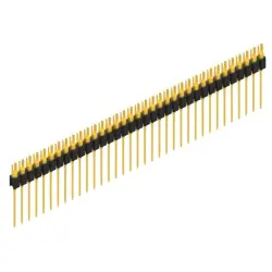 Pin header, 35 pole, pitch 2.54 mm, straight, black, MK 08 35 G