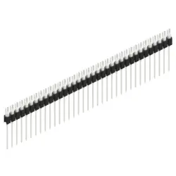 Pin header, 35 pole, pitch 2.54 mm, straight, black, MK 08 35 Z