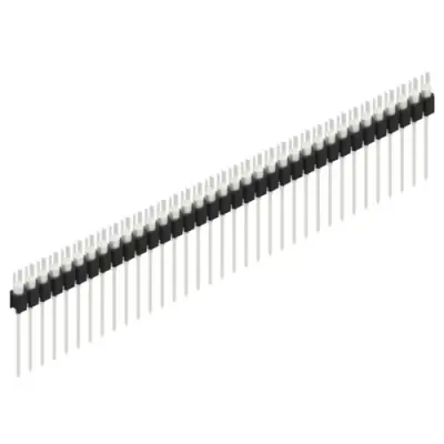 Pin header, 35 pole, pitch 2.54 mm, straight, black, MK 08 35 Z - 1