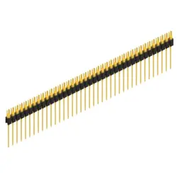 Pin header, 39 pole, pitch 2.54 mm, straight, black, MK 08 39 G