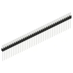 Pin header, 39 pole, pitch 2.54 mm, straight, black, MK 08 39 Z