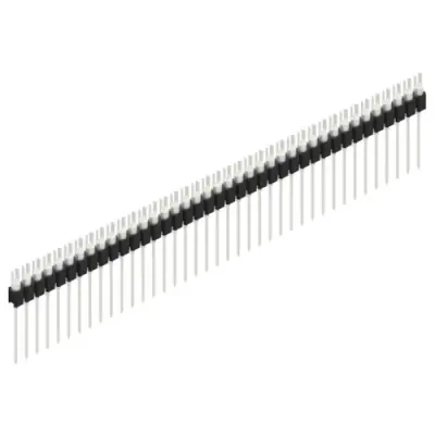 Pin header, 39 pole, pitch 2.54 mm, straight, black, MK 08 39 Z - 1