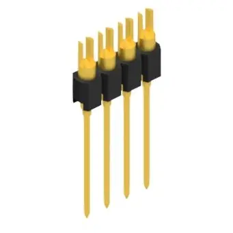 Pin header, 4 pole, pitch 2.54 mm, straight, black, MK 08 4 G - 1