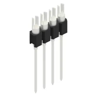 Pin header, 4 pole, pitch 2.54 mm, straight, black, MK 08 4 Z - 1