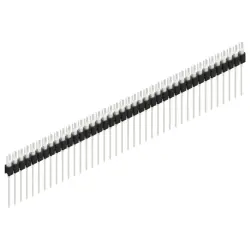 Pin header, 40 pole, pitch 2.54 mm, straight, black, MK 08 40 Z