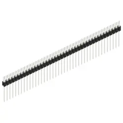 Pin header, 41 pole, pitch 2.54 mm, straight, black, MK 08 41 Z