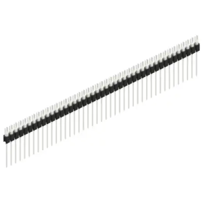 Pin header, 43 pole, pitch 2.54 mm, straight, black, MK 08 43 Z - 1