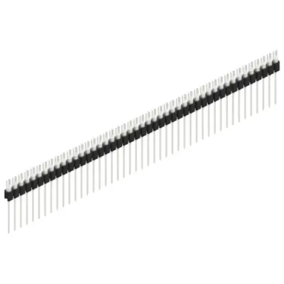 Pin header, 45 pole, pitch 2.54 mm, straight, black, MK 08 45 Z - 1