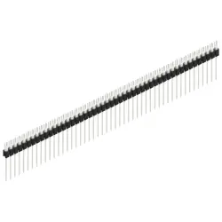Pin header, 49 pole, pitch 2.54 mm, straight, black, MK 08 49 Z