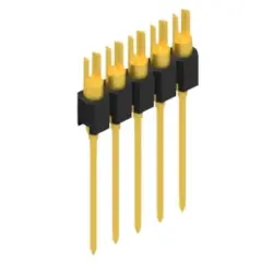 Pin header, 5 pole, pitch 2.54 mm, straight, black, MK 08 5 G