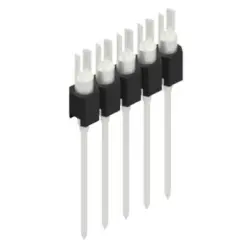 Pin header, 5 pole, pitch 2.54 mm, straight, black, MK 08 5 Z