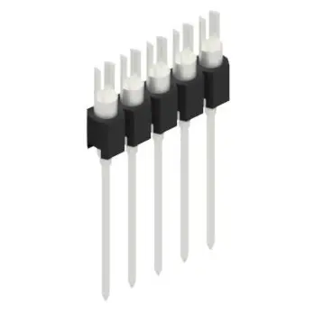 Pin header, 5 pole, pitch 2.54 mm, straight, black, MK 08 5 Z - 1