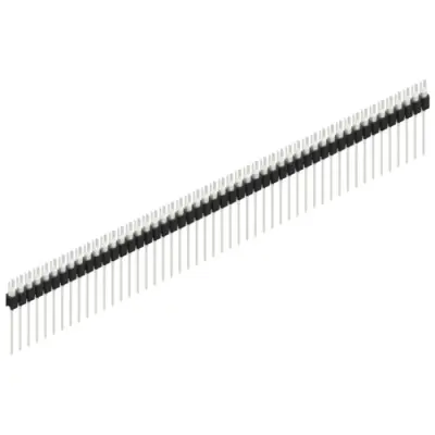 Pin header, 50 pole, pitch 2.54 mm, straight, black, MK 08 50 Z - 1