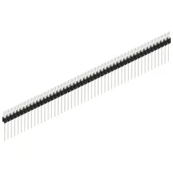 Pin header, 50 pole, pitch 2.54 mm, straight, black, MK 08 50 Z