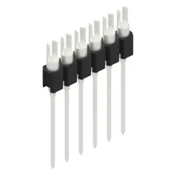 Pin header, 6 pole, pitch 2.54 mm, straight, black, MK 08 6 Z - 1