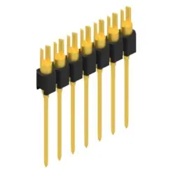 Pin header, 7 pole, pitch 2.54 mm, straight, black, MK 08 7 G