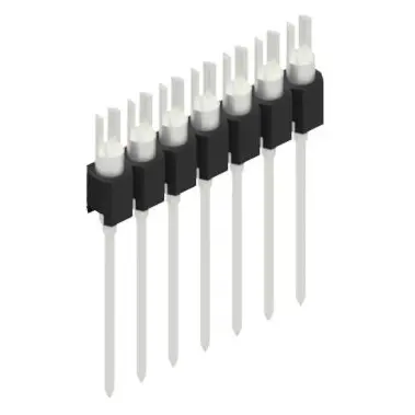 Pin header, 7 pole, pitch 2.54 mm, straight, black, MK 08 7 Z - 1