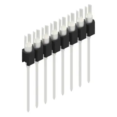 Pin header, 8 pole, pitch 2.54 mm, straight, black, MK 08 8 Z - 1