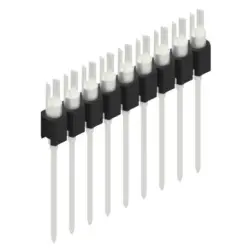 Pin header, 9 pole, pitch 2.54 mm, straight, black, MK 08 9 Z