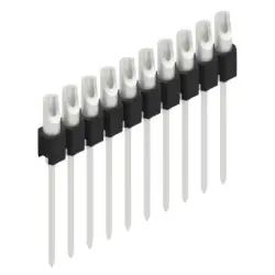 Pin header, 10 pole, pitch 2.54 mm, straight, black, MK 10 10 Z