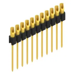 Pin header, 11 pole, pitch 2.54 mm, straight, black, MK 10 11 G