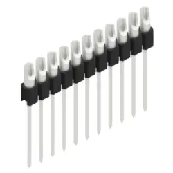 Pin header, 11 pole, pitch 2.54 mm, straight, black, MK 10 11 Z